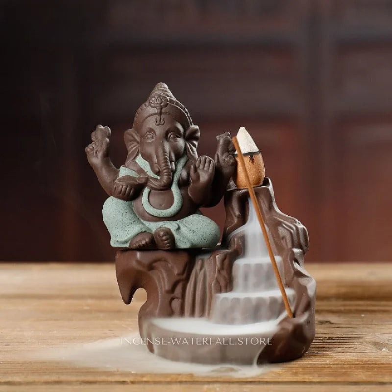 Ganesha Incense Stick Holder - Green