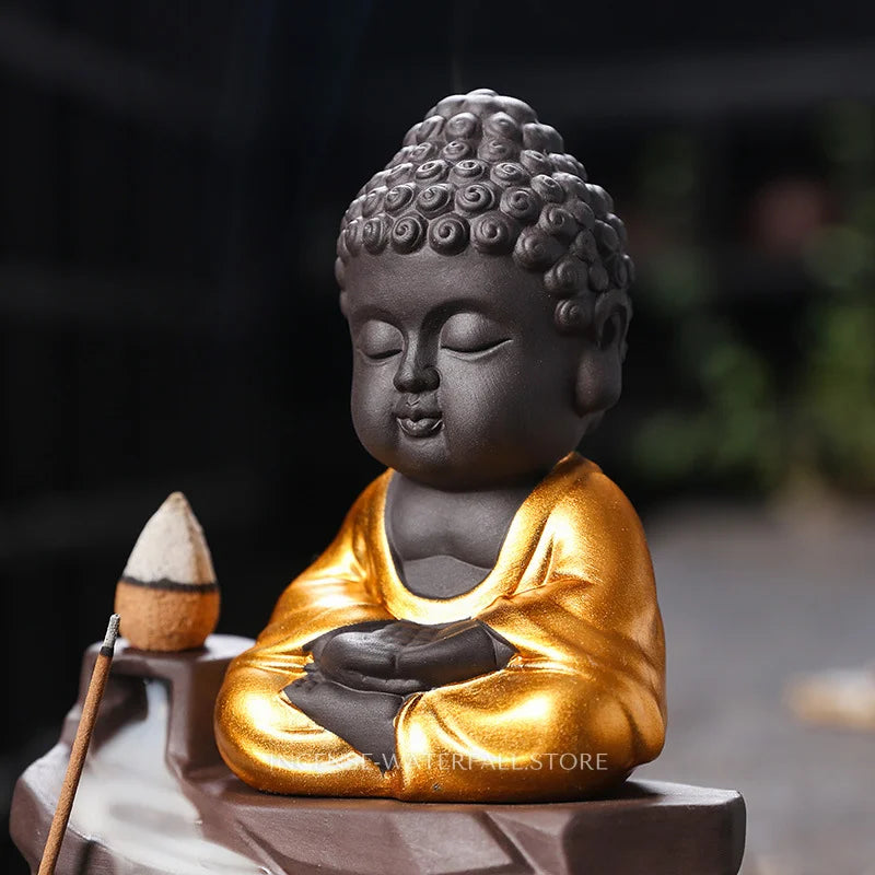 Gold Buddha Incense Holder