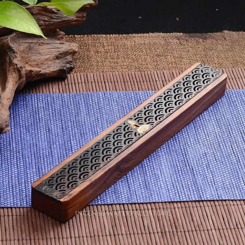 Incense stick burner box - Lotus