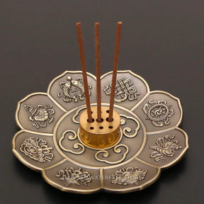 Metal Lotus Incense Burner