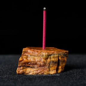 Quartz Incense Holder - Tiger Eye stone