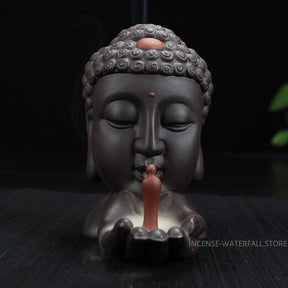 Buddha incense burner waterfall