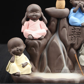 Ceramic buddha incense burner