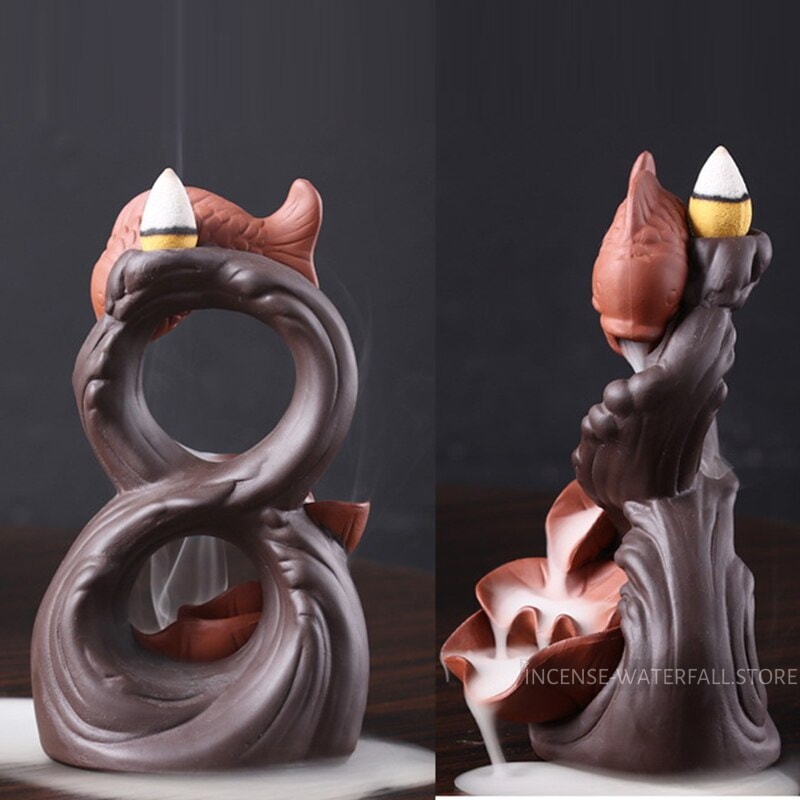 Fish incense burner