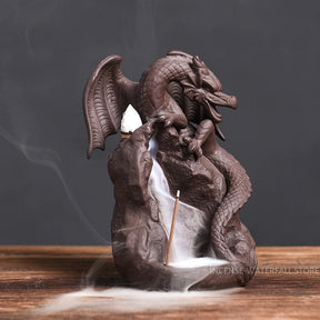 Incense burner waterfall dragon