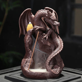 Incense burner waterfall dragon