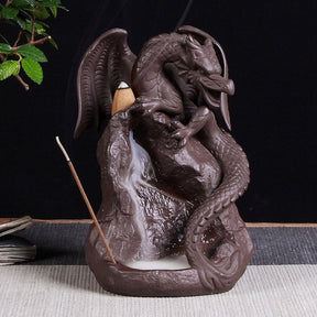 Incense burner waterfall dragon