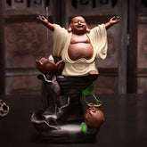 Laughing Buddha incense burner