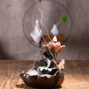 Lotus backflow incense burner