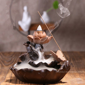 Lotus backflow incense burner