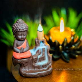 Sitting Buddha incense burner