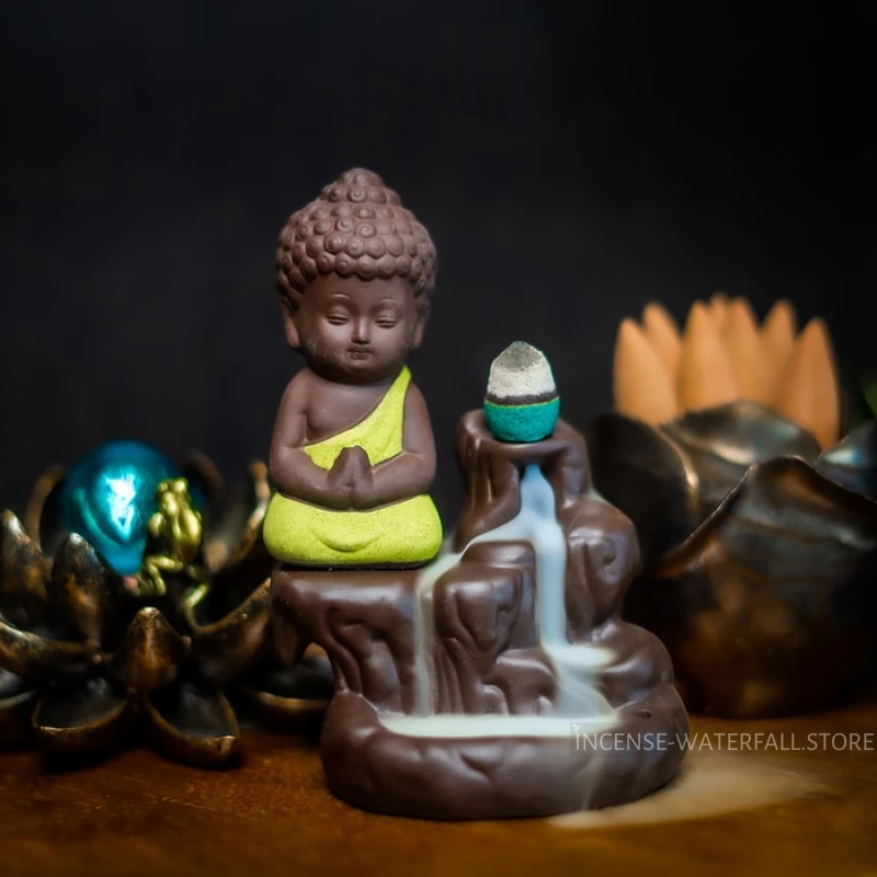 Sitting Buddha incense burner