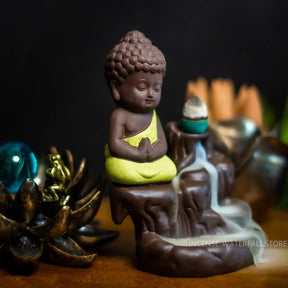 Sitting Buddha incense burner