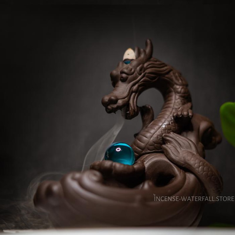 Smoke breathing dragon incense burner