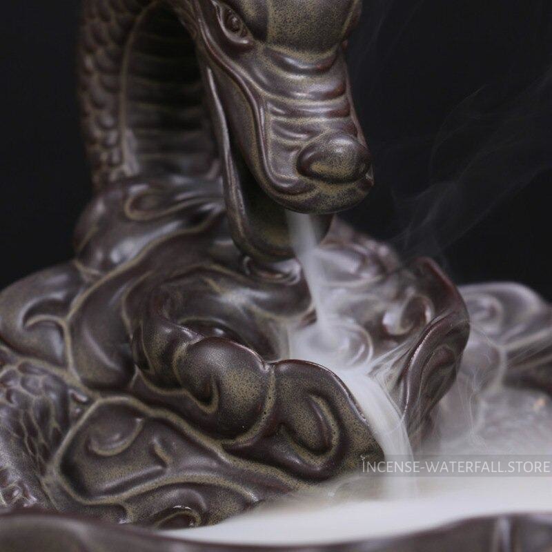 Smoking dragon incense burner