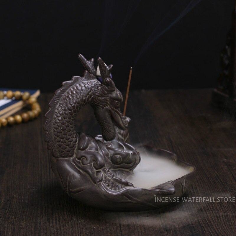 Smoking dragon incense burner