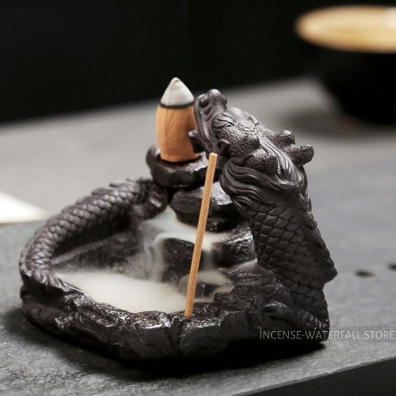 Smoky dragon incense burner